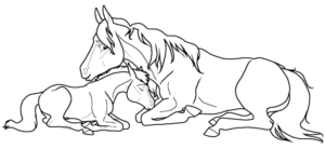 Disegno di cavallo da stampare e colorare 117