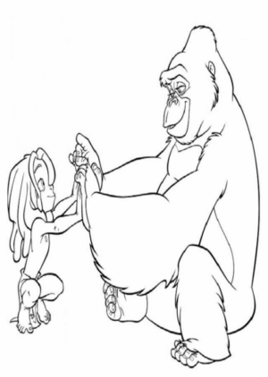 Disegno di Tarzan da stampare e colorare 20