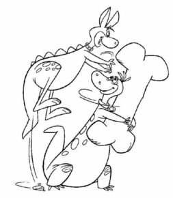 Disegno di Flinstones da stampare e colorare 1