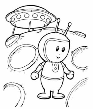 Disegno di alieno da stampare e colorare 30