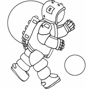 Disegno di astronauta da stampare e colorare 22