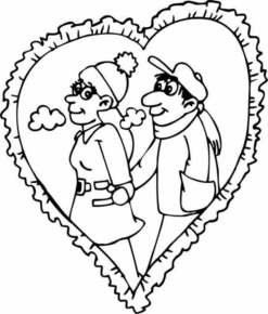 Disegno di San Valentino da stampare e colorare 127