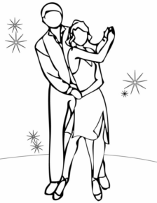 Disegno di danza da stampare e colorare 17