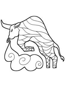 Disegno di toro da stampare e colorare 9