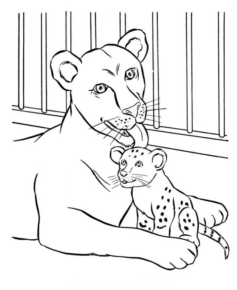 Disegno di leone da stampare e colorare 94