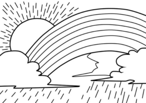 Disegno di arcobaleno da stampare e colorare 44