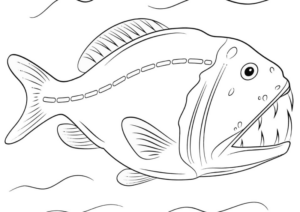 Disegno di pesce da stampare e colorare 164