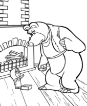 Disegni di Masha e Orso da colorare