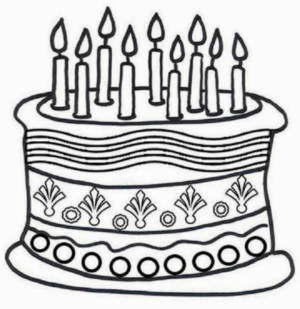 Disegno di compleanno da stampare e colorare 117
