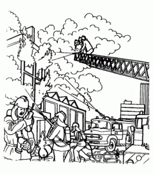 Disegno di camion dei pompieri da stampare e colorare 12