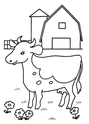 Disegno di mucca da stampare e colorare 57