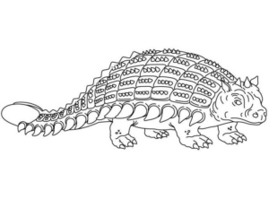 Disegno di Anchilosauro da stampare e colorare