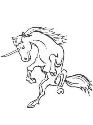 Disegno di unicorno da stampare e colorare 124