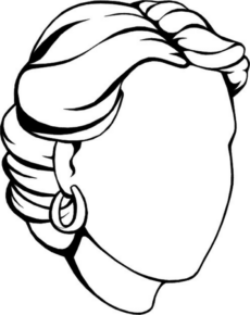 Disegno di viso da completare da stampare e colorare 24