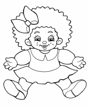 Disegno di bambola da stampare e colorare 12