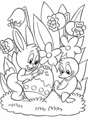 Disegno di uovo di Pasqua da stampare e colorare 237