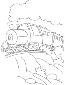 Disegno di treno da stampare e colorare 79