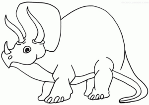 Disegno di Triceratopo da stampare e colorare 7