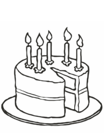 Disegno di compleanno da stampare e colorare 50
