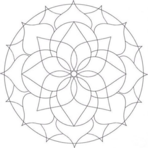 Disegno di mandala da stampare e colorare 1294