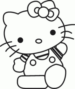 Disegno di Hello Kitty da stampare e colorare