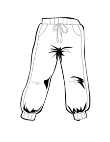 Disegno di pantalone da stampare e colorare 9