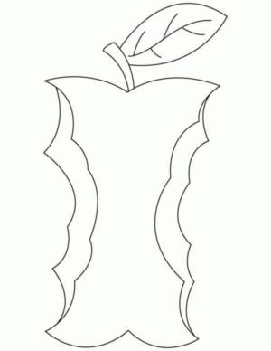 Disegno di mela da stampare e colorare 74