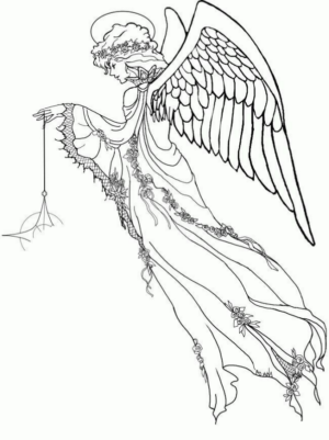 Disegno di angelo da stampare e colorare 72