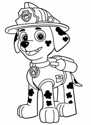 Disegno di Paw Patrol – Cane pompiere da stampare e colorare 61