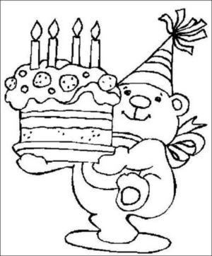 Disegno di compleanno da stampare e colorare 90