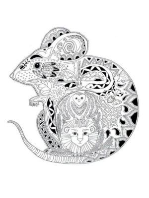 Disegno di mandala da stampare e colorare 1061