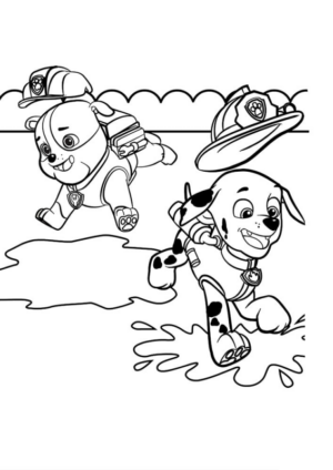 Disegno di Paw Patrol – Cane pompiere da stampare e colorare 29