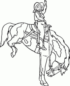 Disegno di equitazione da stampare e colorare 20