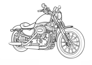 Disegno di moto da stampare e colorare 39
