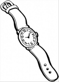 Disegno di orologio da stampare e colorare