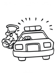 Disegno di auto della polizia da stampare e colorare 20 Disegno di auto della polizia da stampare e colorare 20