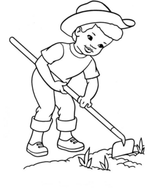 Disegno di giardiniere da stampare e colorare 32