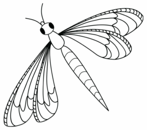 Disegno di libellula da stampare e colorare 47
