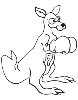 Disegno di canguro da stampare e colorare 24