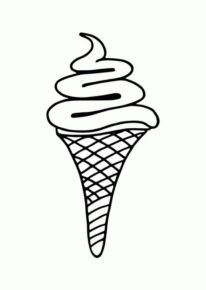 Disegno di gelato da stampare e colorare 3