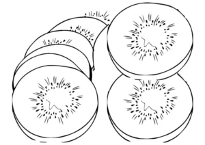 Disegno di kiwi da stampare e colorare 7