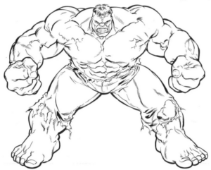 Disegno di Hulk da stampare e colorare 74