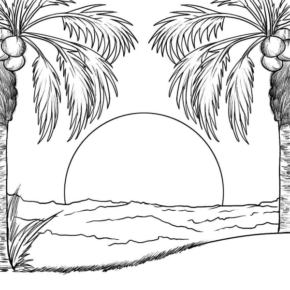 Disegno di paesaggio da stampare e colorare 38