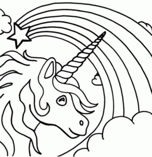 Disegno di unicorno da stampare e colorare 109