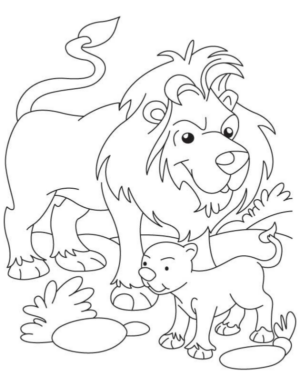 Disegno di leone da stampare e colorare 95