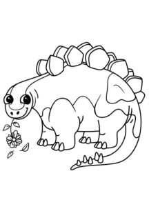Disegno di Stegosauro da stampare e colorare 1