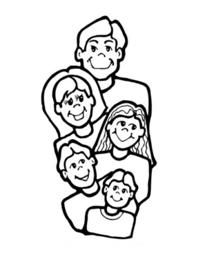 Disegno di membro della famiglia da stampare e colorare 11 Disegno di membro della famiglia da stampare e colorare 11