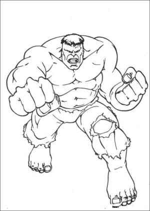 Disegno di Hulk da stampare e colorare 22