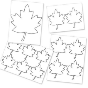 Disegno di foglia da stampare e colorare 1