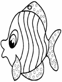 Disegno di pesce da stampare e colorare 304